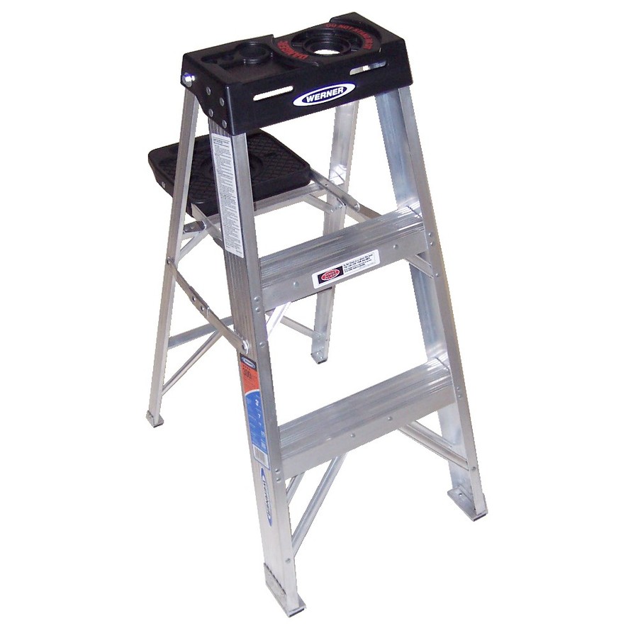 Werner 3 ft Aluminum 300 lb Type IA Step Ladder