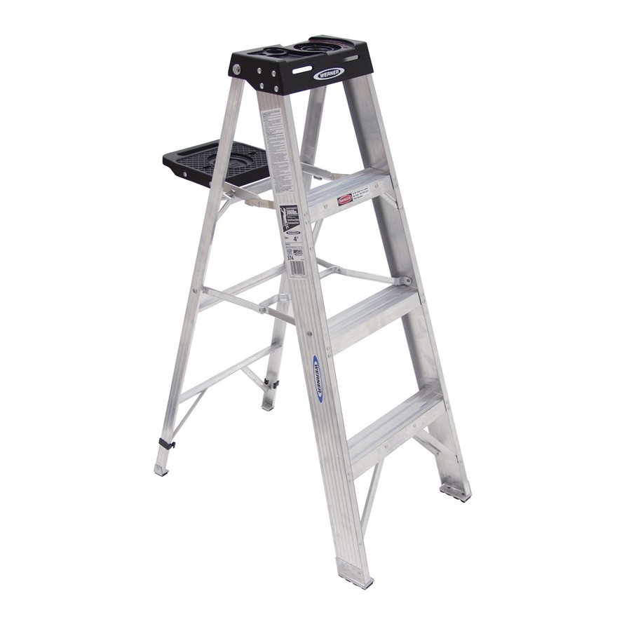 Werner 4 ft Aluminum 300 lb Type IA Step Ladder