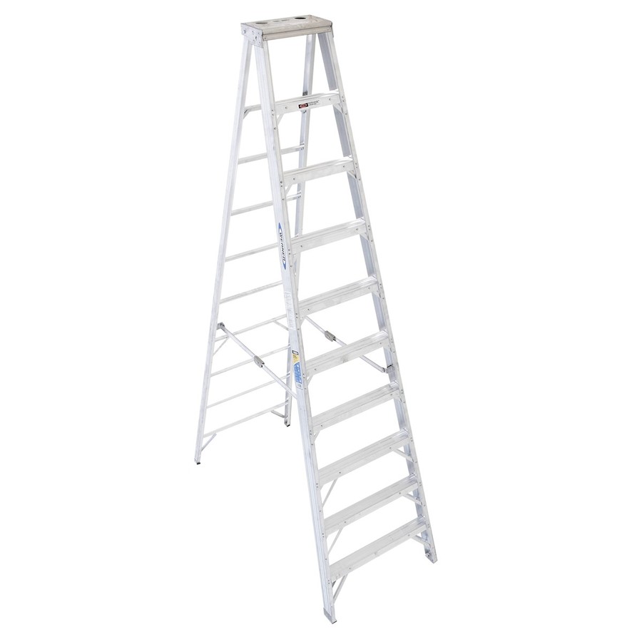 Werner 10 ft Aluminum 375 lb Type IAA Step Ladder