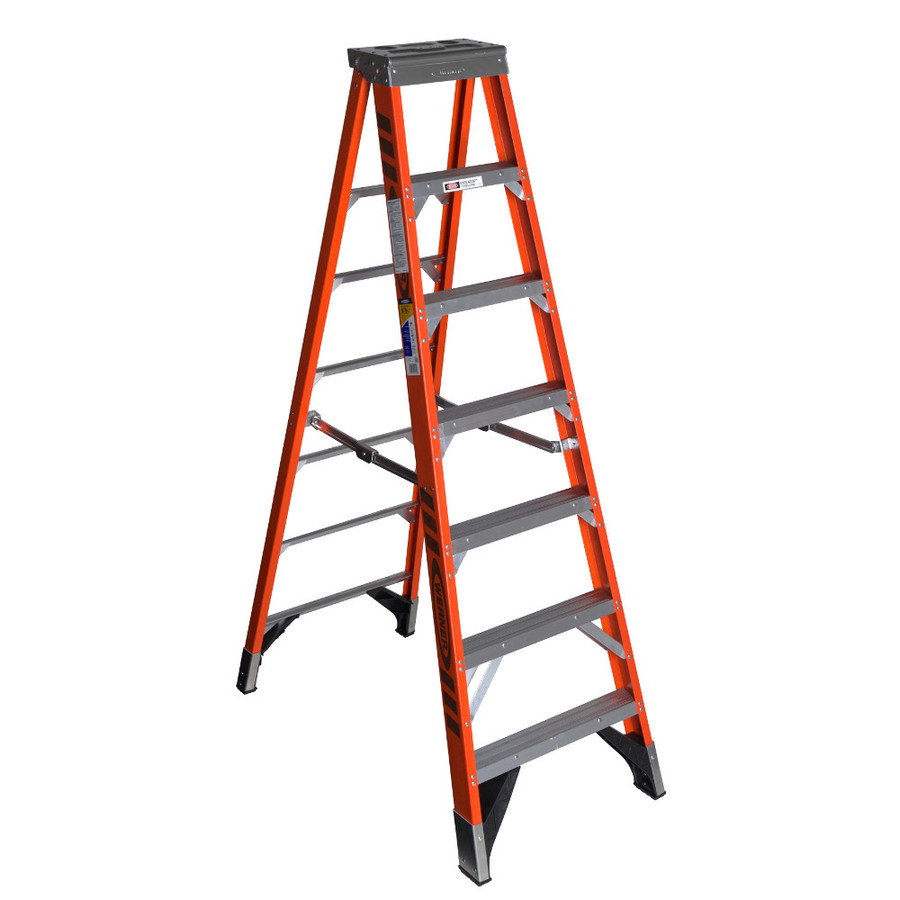 Werner 7 ft Fiberglass 375 lb Type IAA Step Ladder