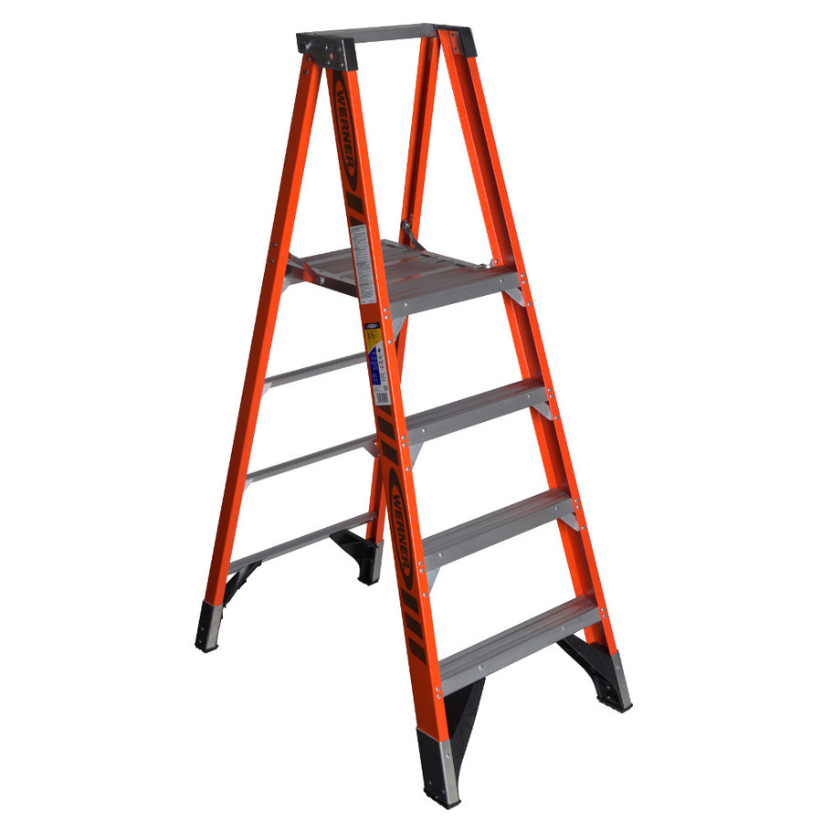 Werner 4 ft Fiberglass 375 lb Type IAA Platform Ladder