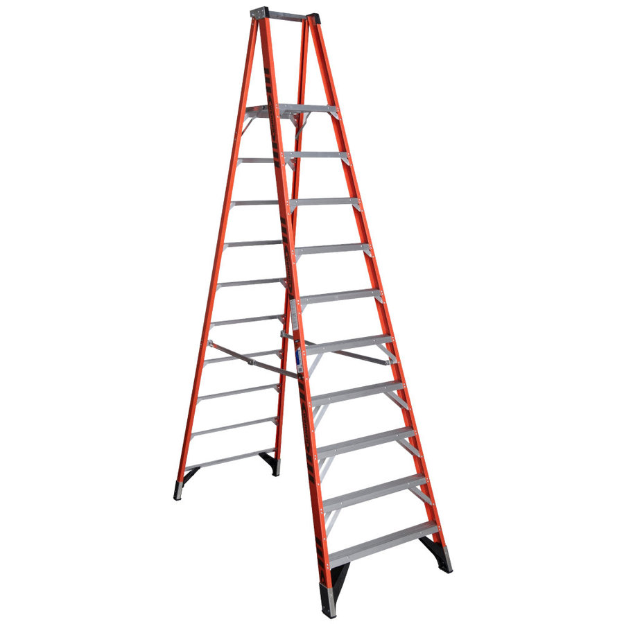 Werner 10 ft Fiberglass 300 lb Type IA Platform Ladder