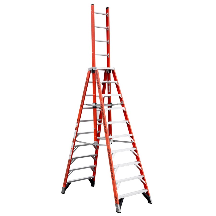 Werner 10 ft Fiberglass 300 lb Type IA Trestle Ladder