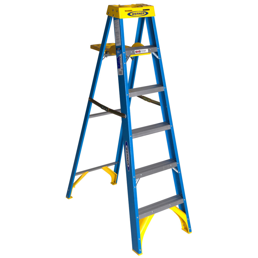 Werner 6 ft Fiberglass 250 lb Type I Step Ladder