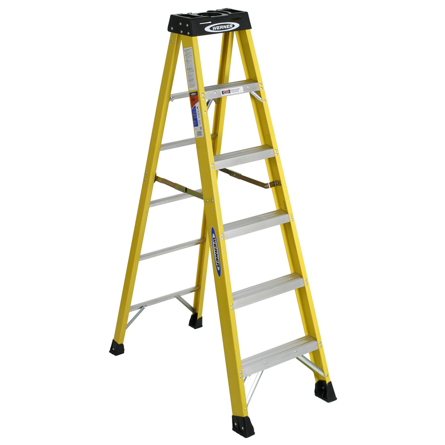 Werner 6 ft Fiberglass 300 lb Type IA Step Ladder