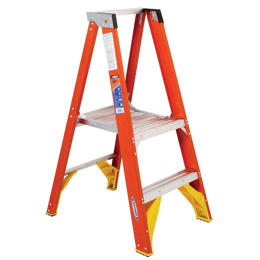 Werner 2 ft Fiberglass 300 lb Type IA Platform Ladder