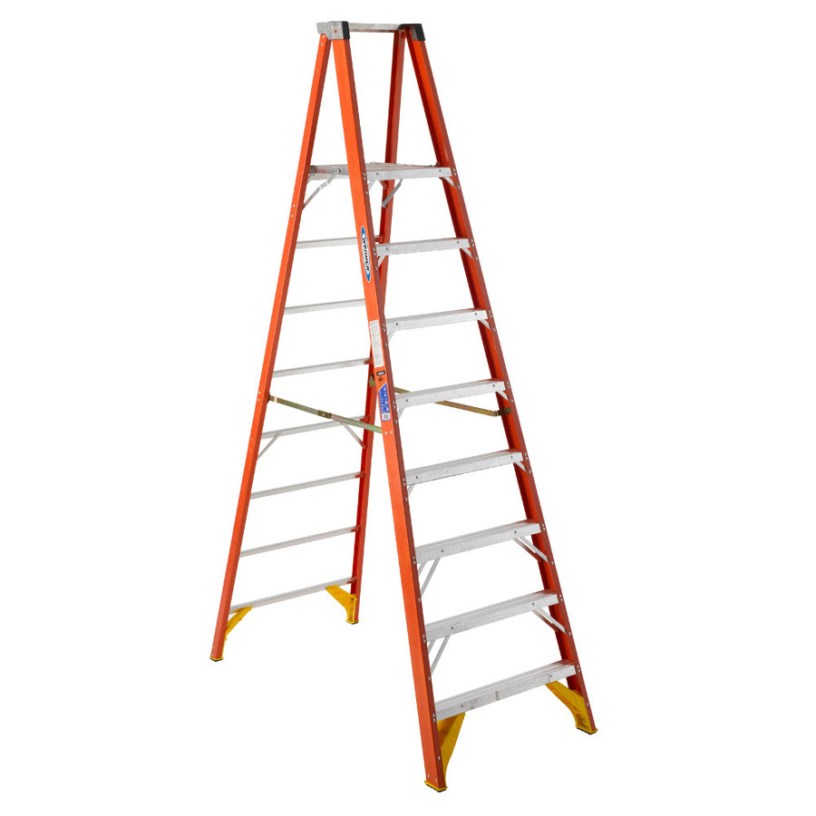 Werner 8 ft Fiberglass 300 lb Type IA Platform Ladder