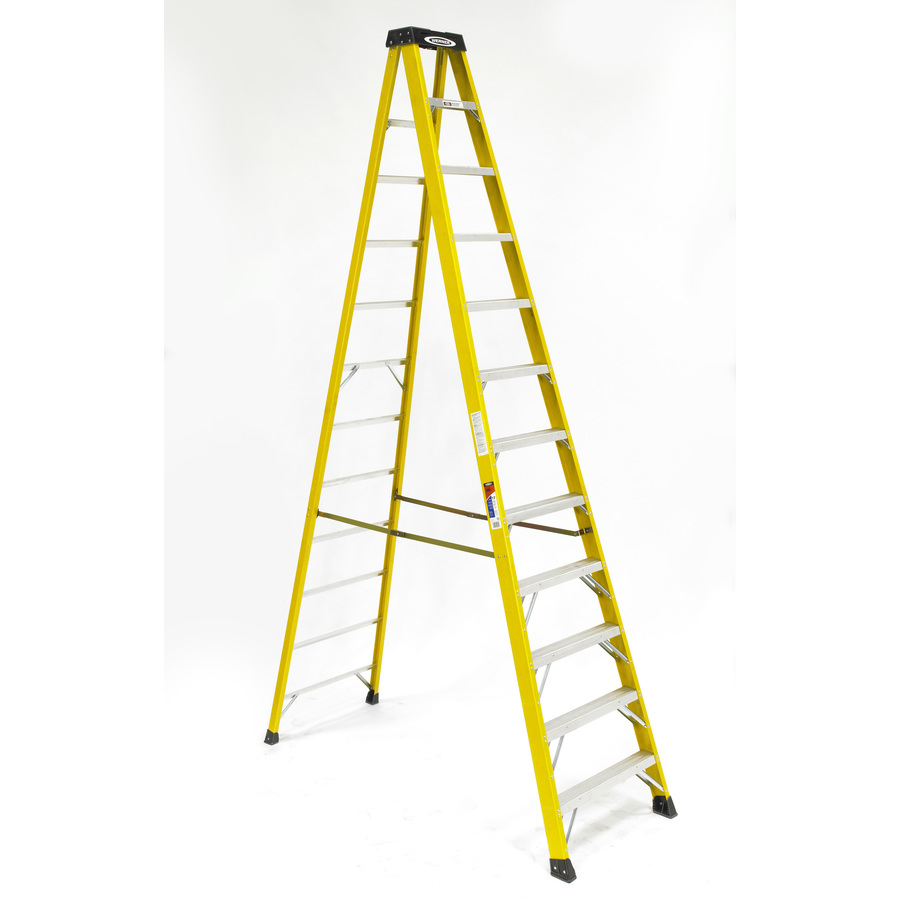 Werner 12 ft Fiberglass 300 lb Type IA Step Ladder