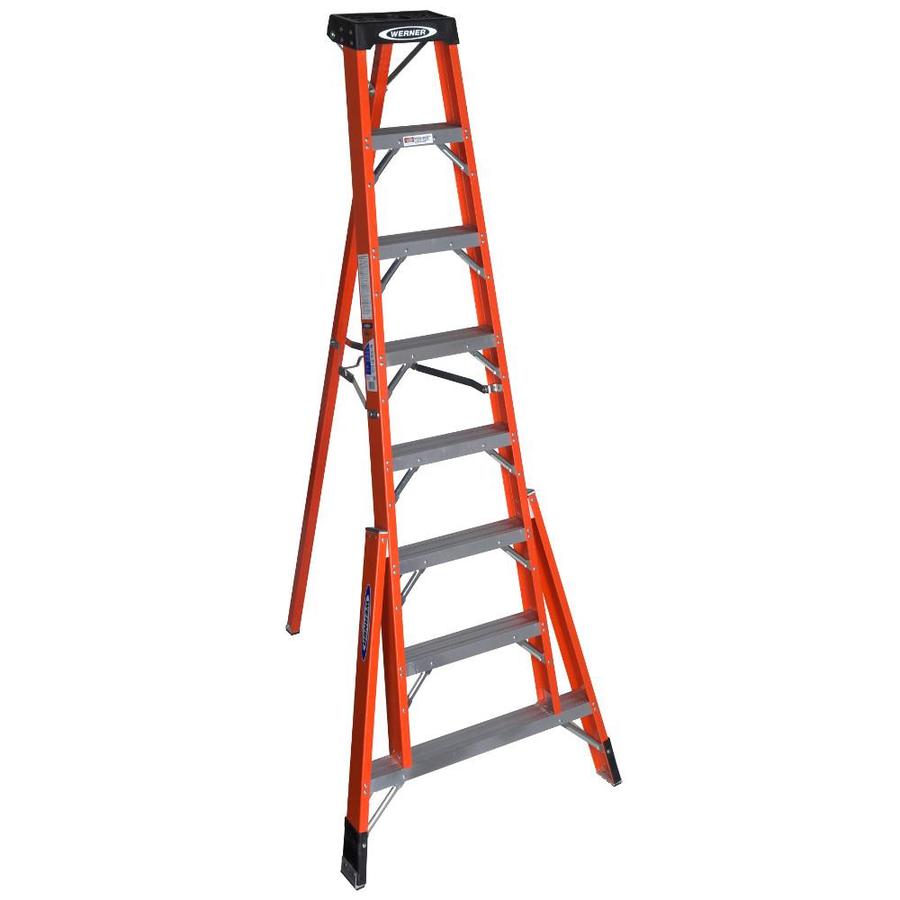 Werner 8 ft Fiberglass 300 lb Type IA Tripod Ladder