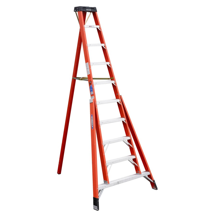 Werner 10 ft Fiberglass 300 lb Type IA Tripod Ladder