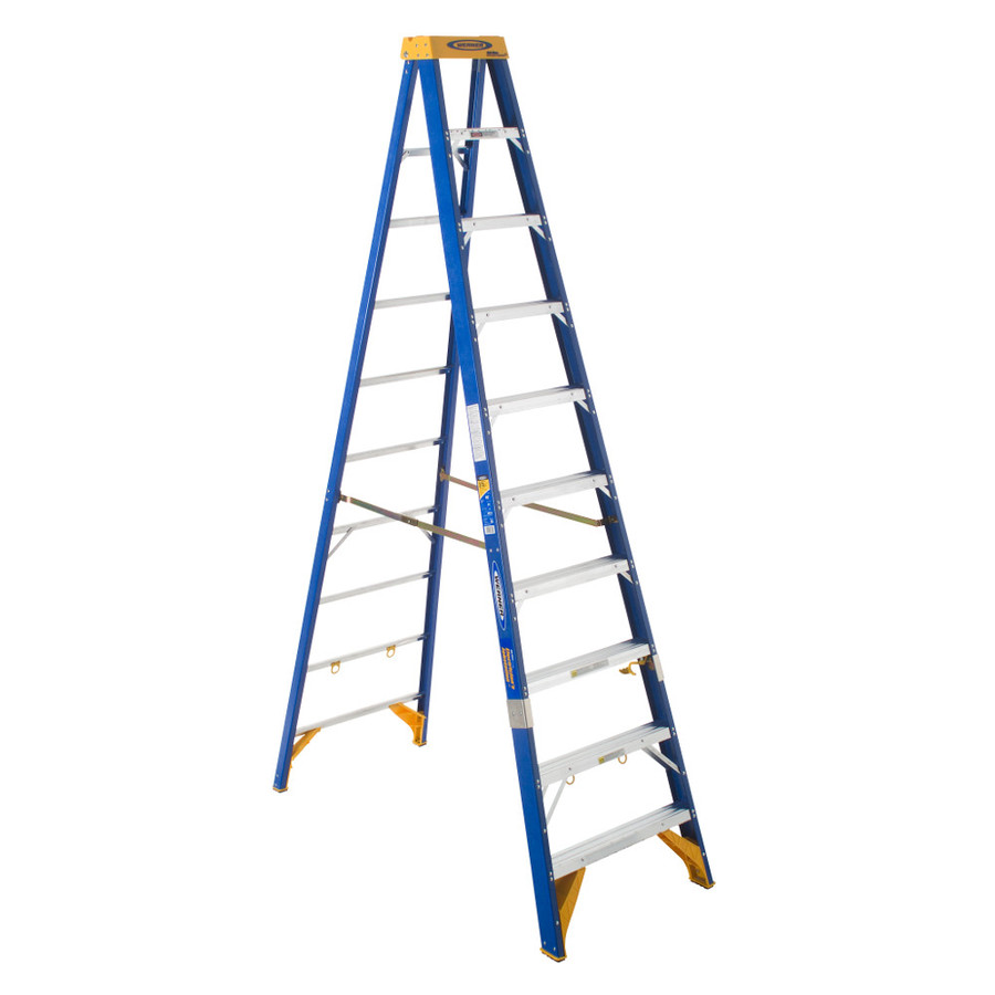 Werner 10 ft Fiberglass 375 lb Type IAA Step Ladder