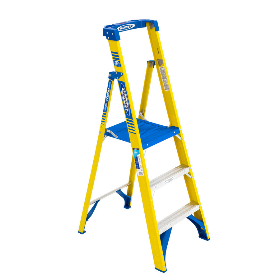 Werner 3 ft Fiberglass 250 lb Type I Platform Ladder