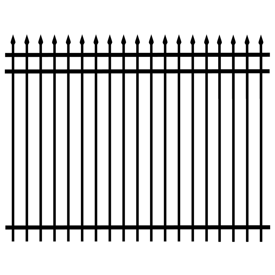 Black Galvanized Steel Fence Panel (Common 60 in x 96 in; Actual 58 in x 94 in)