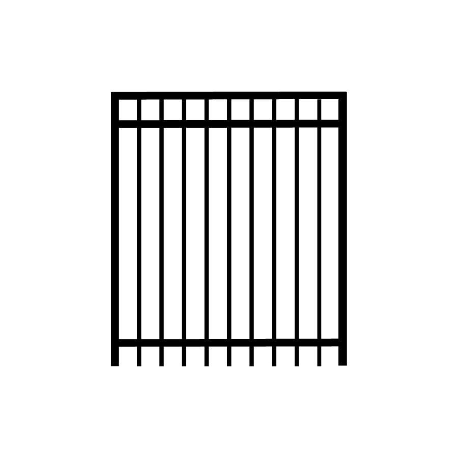 Black Galvanized Steel Fence Gate (Common 72 in x 48 in; Actual 70 in x 45 in)