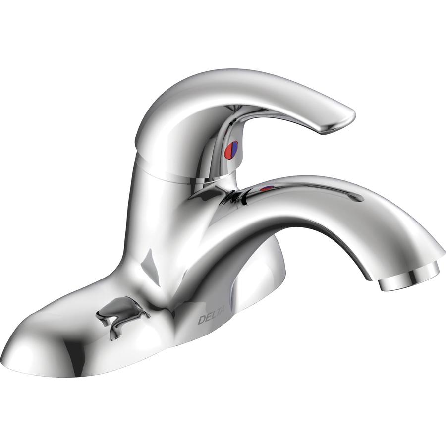 Delta Chrome 1 Handle WaterSense Bathroom Sink Faucet