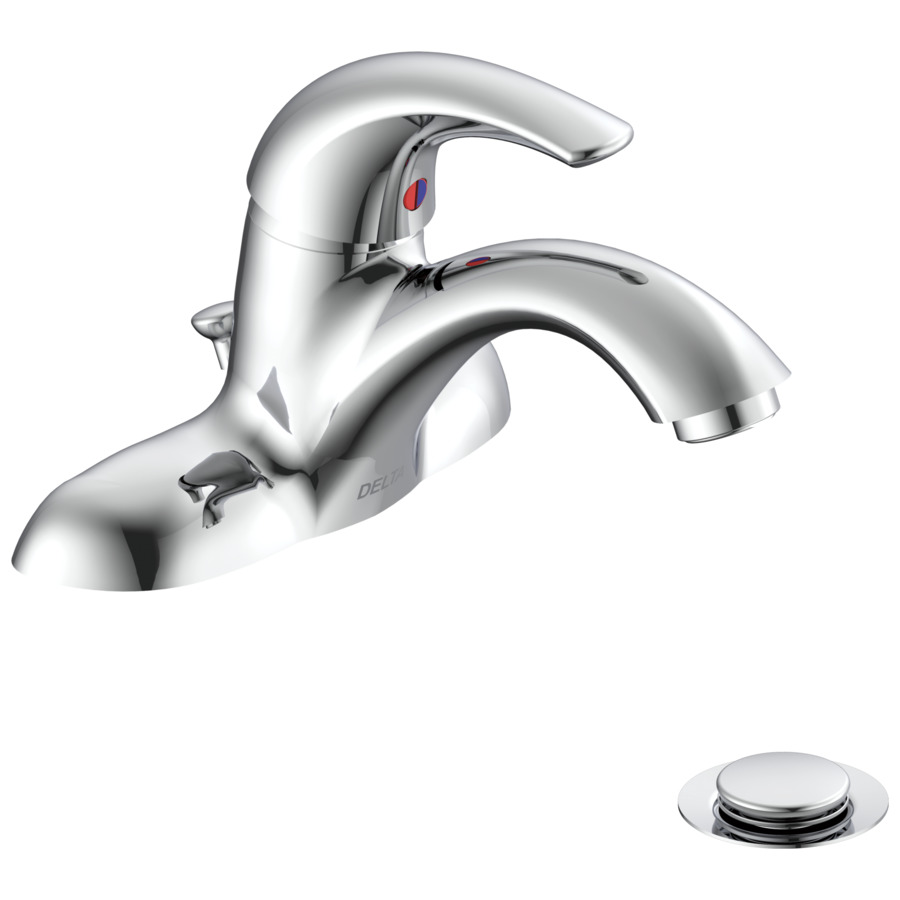 Delta Chrome 1 Handle WaterSense Bathroom Sink Faucet (Drain Included)