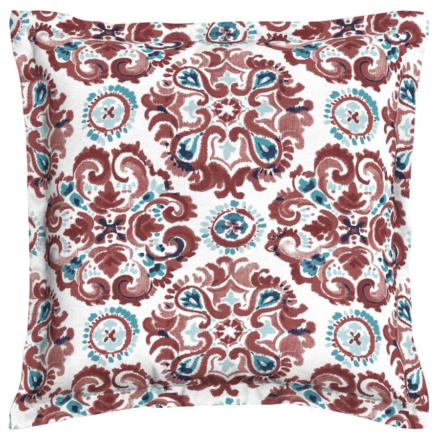 Selections 2 Pack Geometric Cream 2pk Square Outdoor Pillows Navy