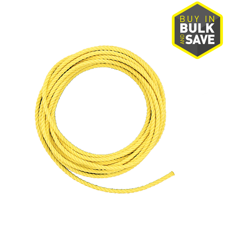 Lehigh 1/4 in Yellow Twisted Polypropylene Rope (By the Foot)