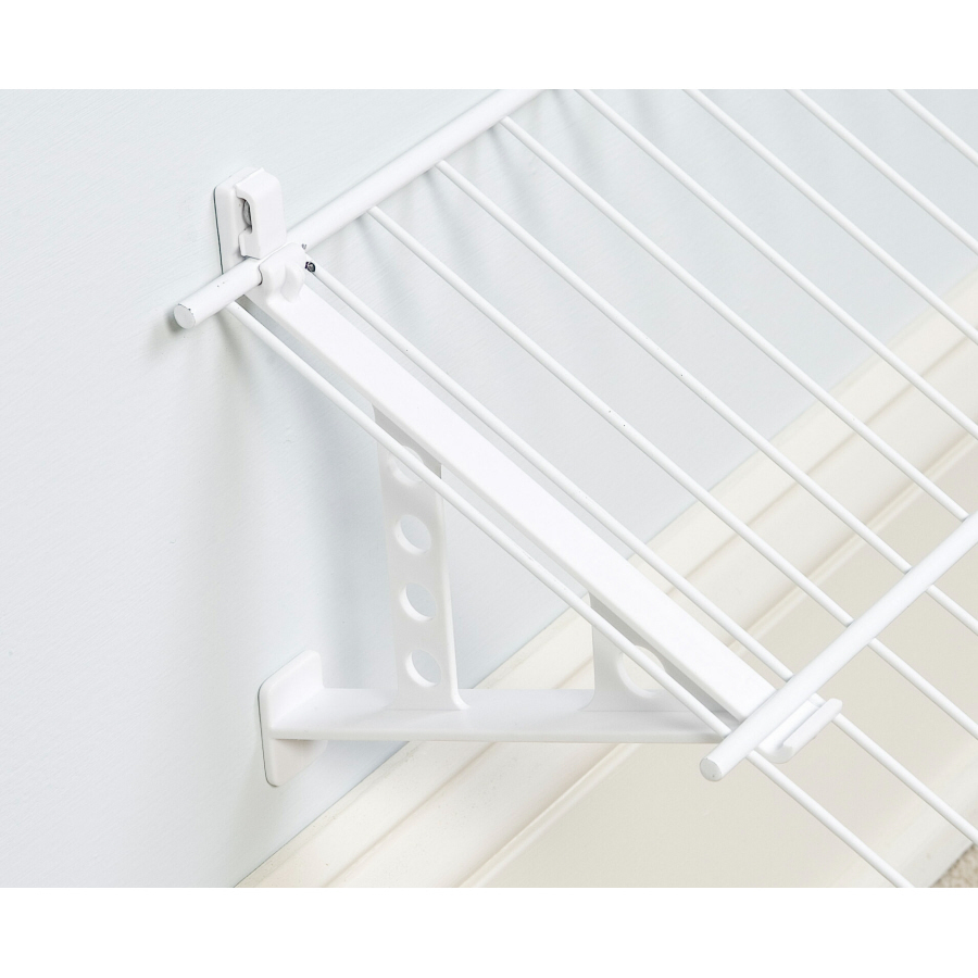 Rubbermaid 2 Pack 8H x 1W White Wire Shoe Shelf Brackets