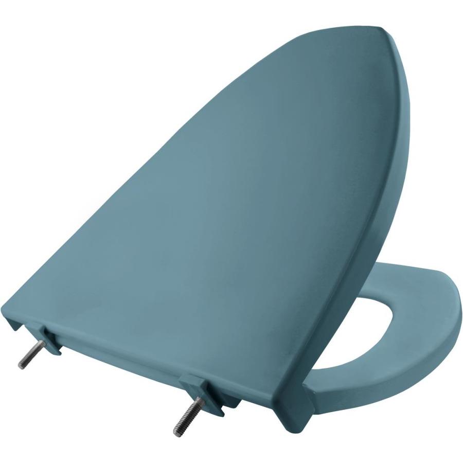 Church Regency Blue Plastic Elongated Toilet Seat