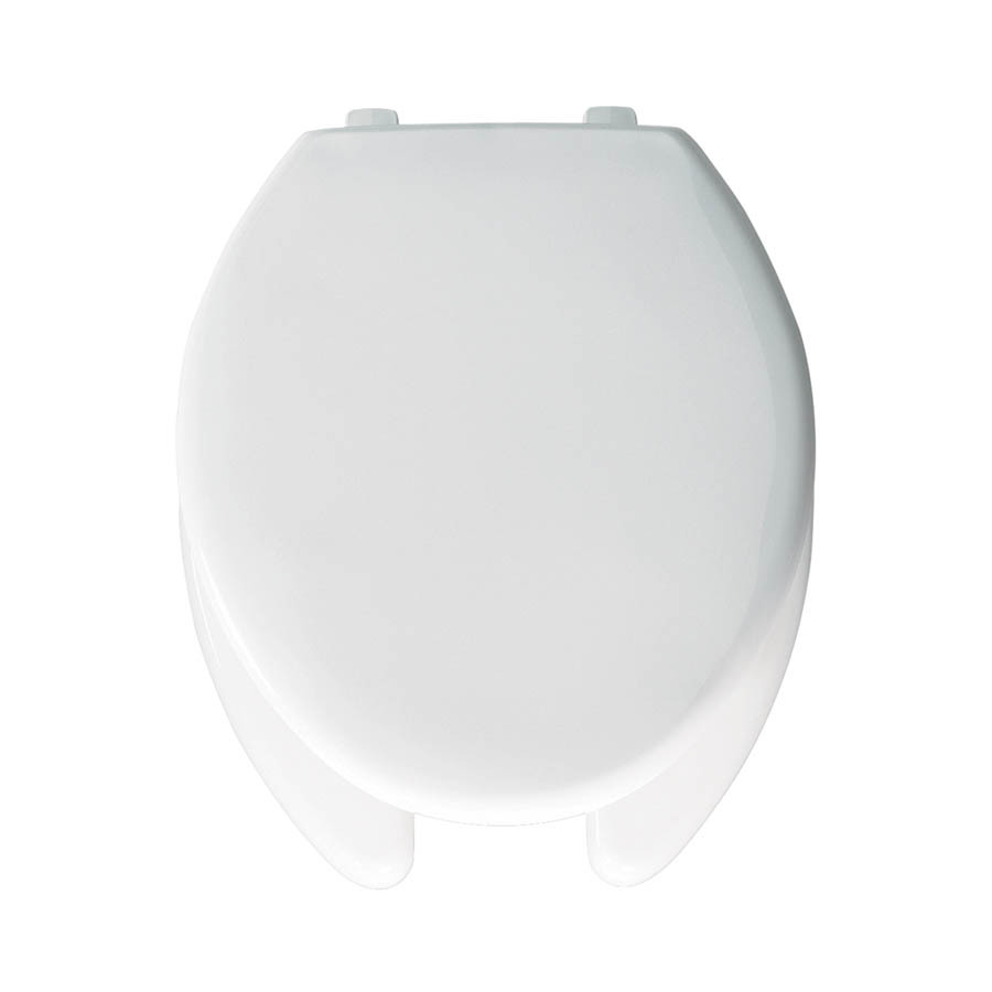 Church Commercial White Plastic Elongated Toilet Seat