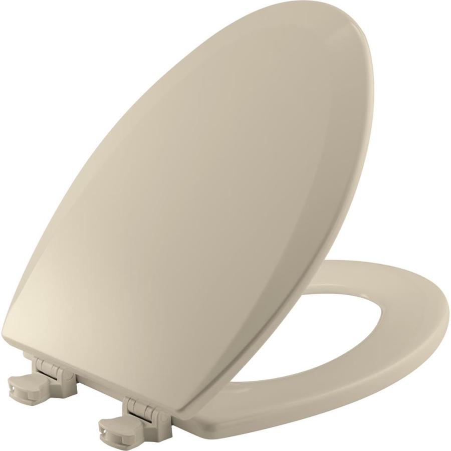 Church Lift Off Almond Wood Elongated Toilet Seat