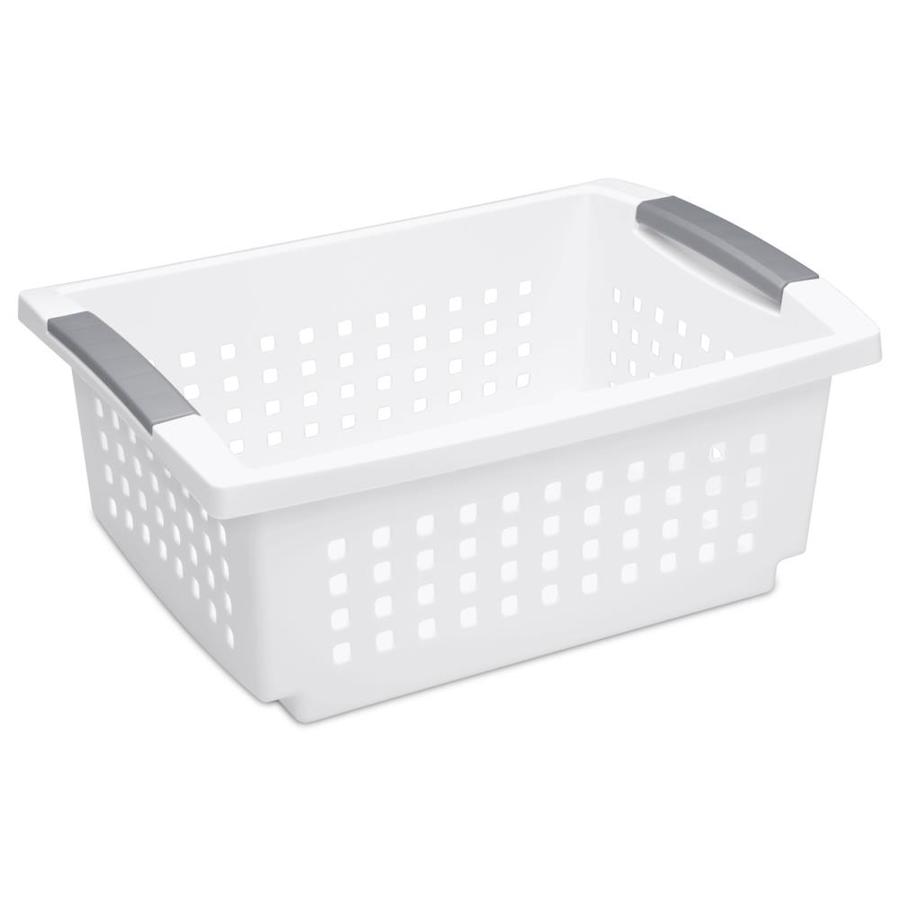 Sterilite Corporation 10.375-in W x 6.25-in H Freestanding Plastic Baskets & Organizers in White | 16628010