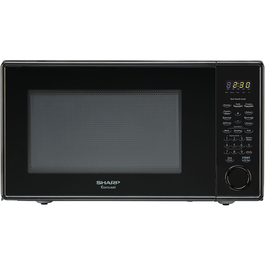 Sharp 1.1 cu ft 1000 Watt Countertop Microwave (Smooth Black)