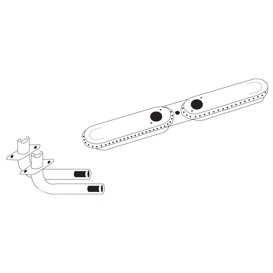 Heavy Duty BBQ Parts 16.875 in Stainless Steel Bar Burner