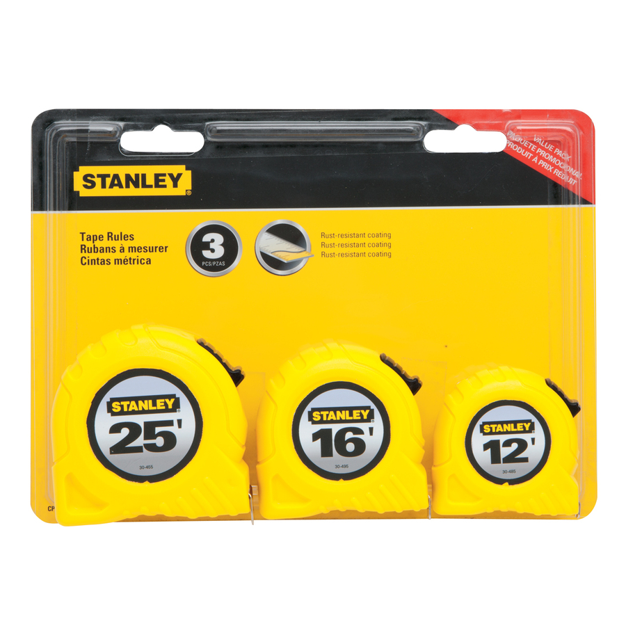 Stanley 3 Pack Global Tapes