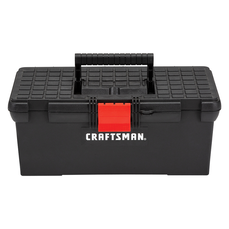 CRAFTSMAN 16-in Red Plastic Lockable Tool Box in Black | CMST16005