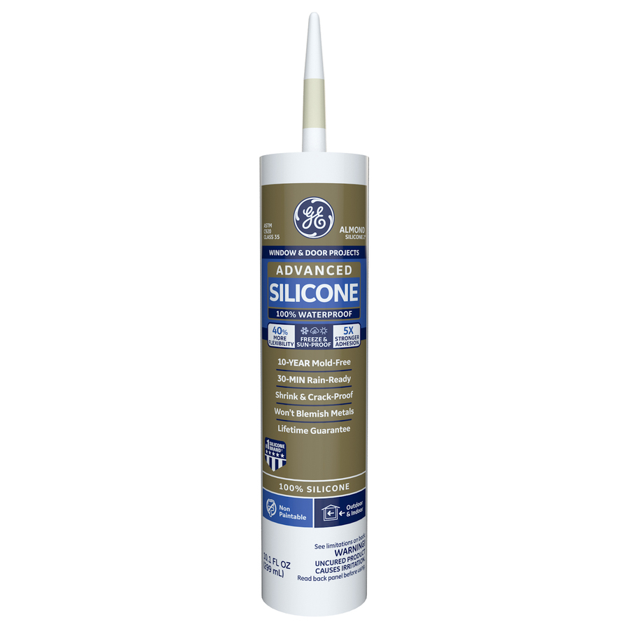 GE Almond Silicone Window and Door Caulk