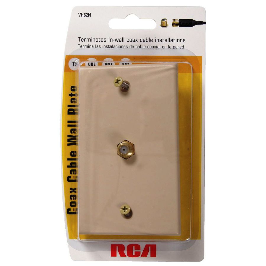 RCA Coax Wall Plate Tan