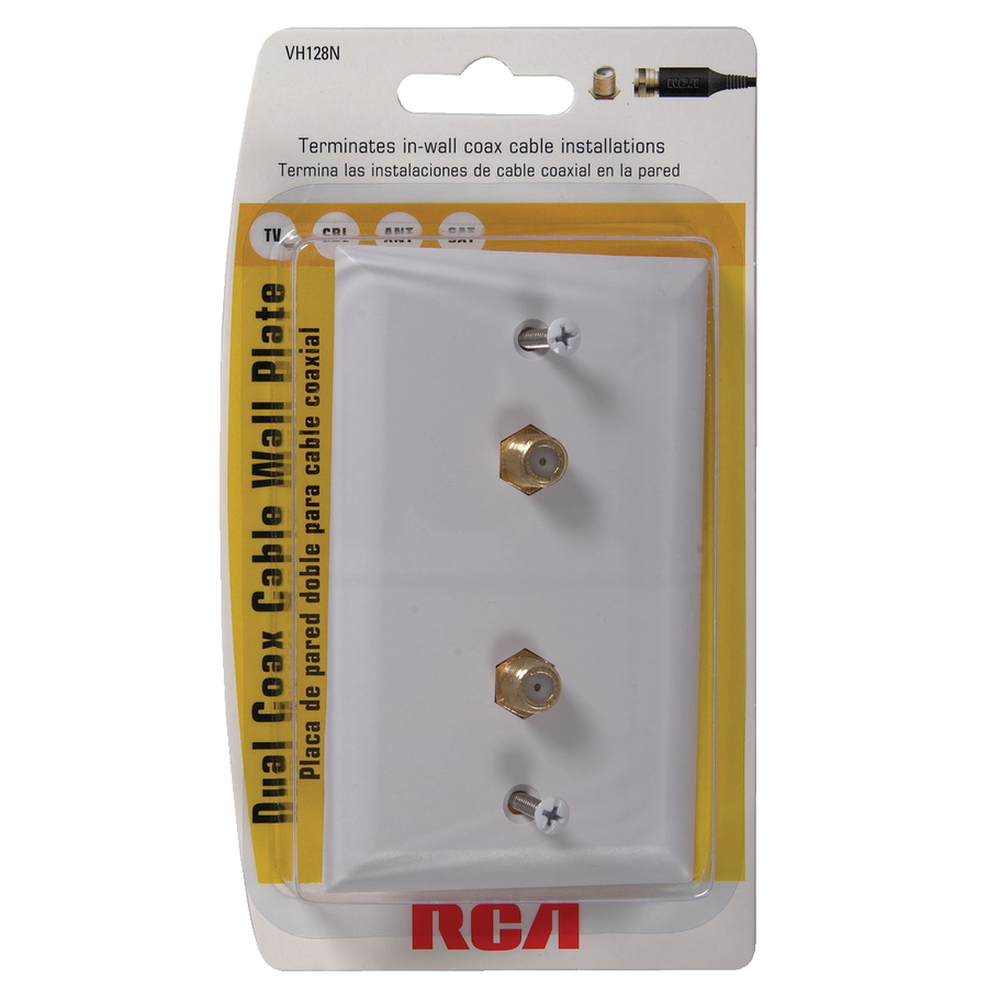 RCA Plastic Multimedia Cable Access Port Wall Jack