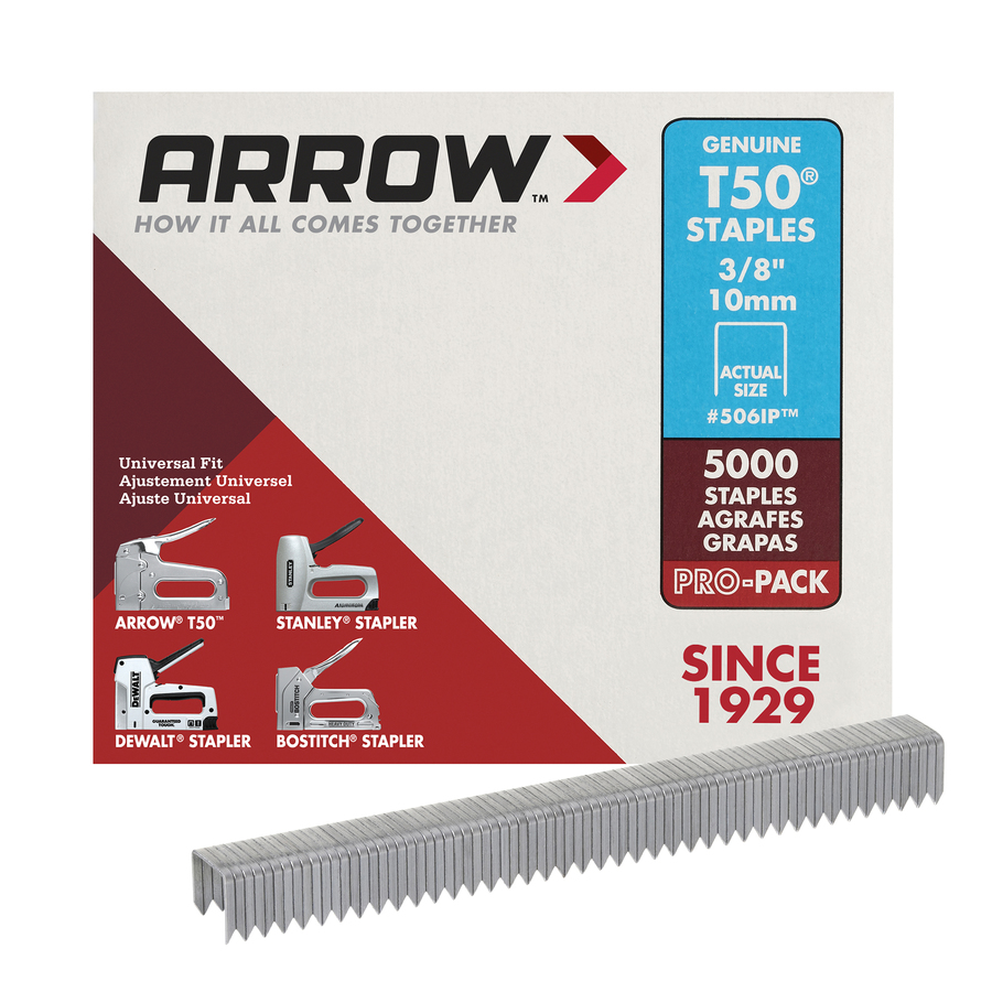 Arrow 3/8 5000 Pack Standard T50 Staple Gun Staples