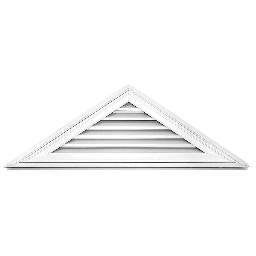 Builders Edge White Vinyl Gable Vent (Fits Opening 8 in x 9 in; Actual 8/12 in Pitch  21 in x 62.5 in)