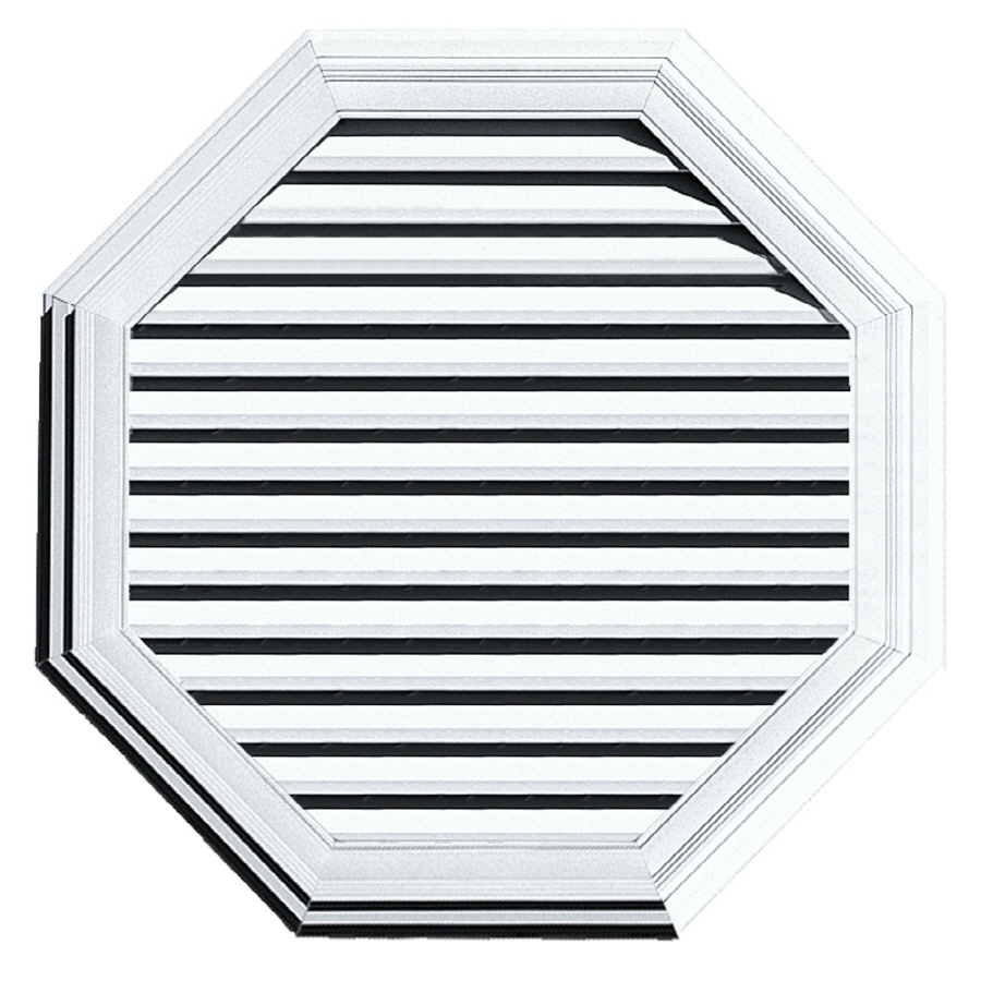 Builders Edge White Vinyl Gable Vent (Fits Opening 15 in x 16 in; Actual 40 in)
