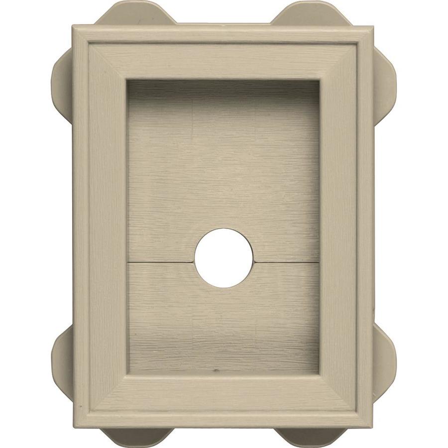 Builders Edge 5 in x 6.75 in Sandalwood Vinyl Universal Mounting Block