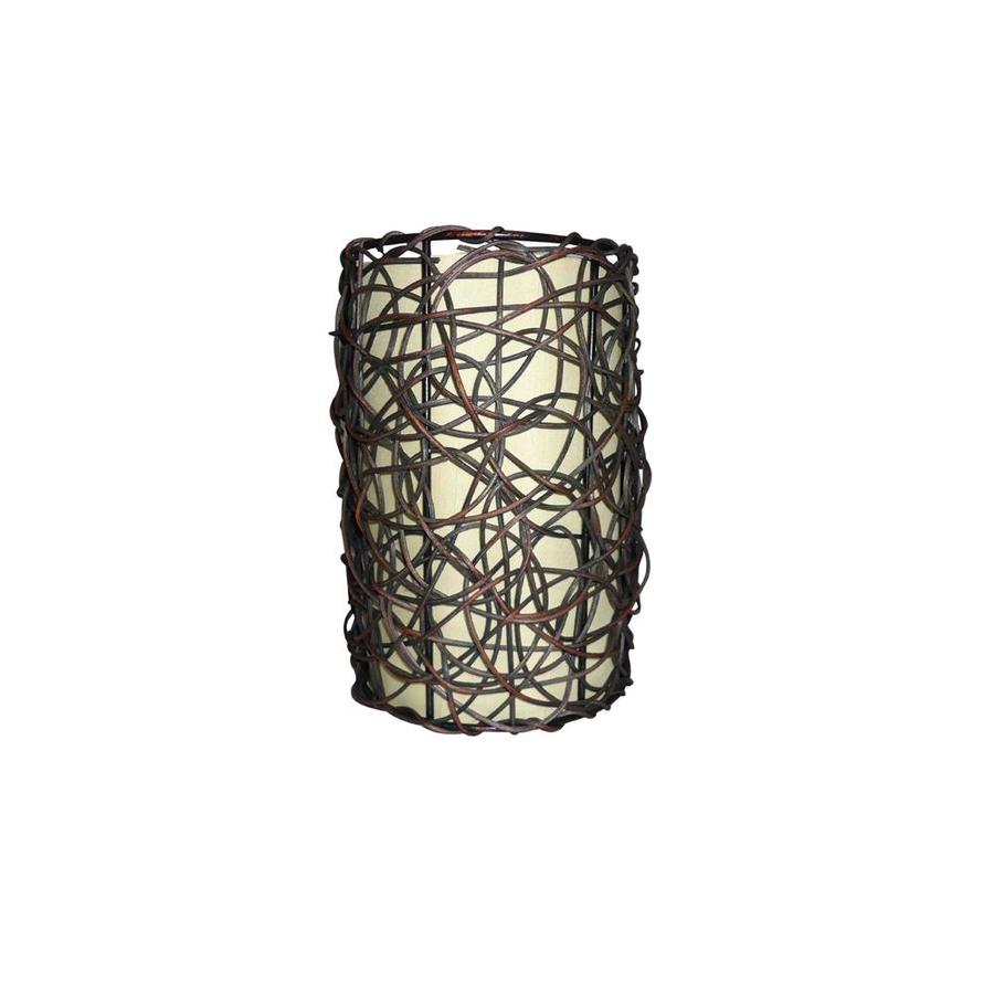 Portfolio 9 in H x 6 in W Wicker Fabric Mix and Match Mini Pendant Light Shade