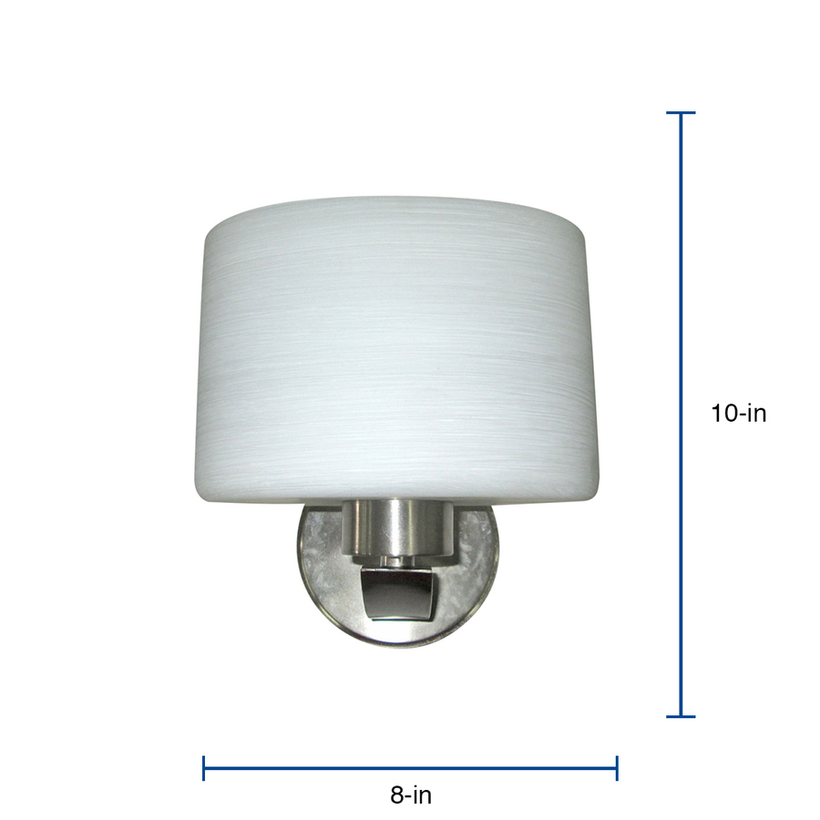 Portfolio Merington 8 In W 1 Light Brushed Nickel Transitional Wall Sconce In The Wall Sconces Department At Lowes Com