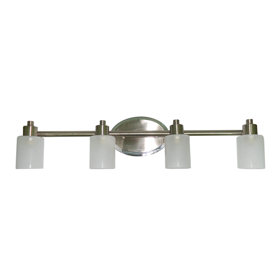 Style Selections 4 Light Dasinger Brushed Nickel and Chrome Bathroom Vanity Light