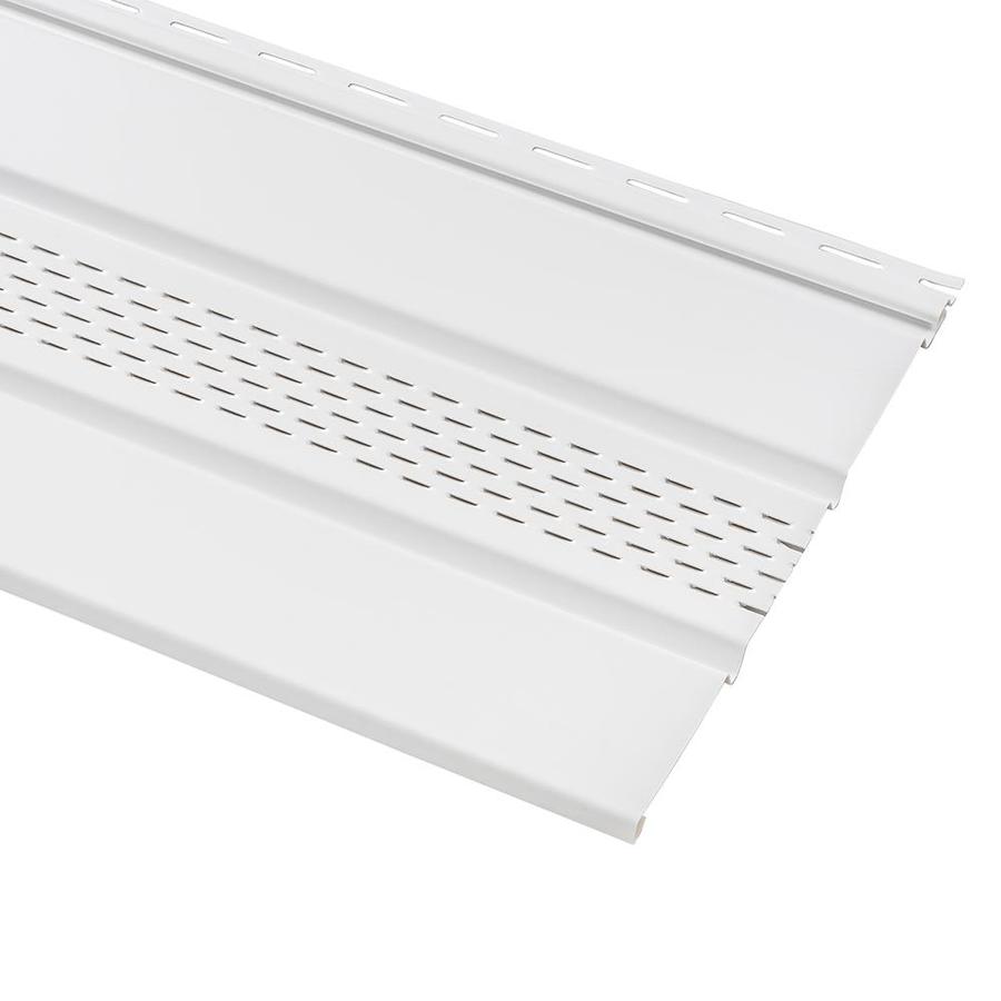 White Triple Center Vented Soffit (Common 12 in x 12 ft; Actual 12 in x 12 ft)