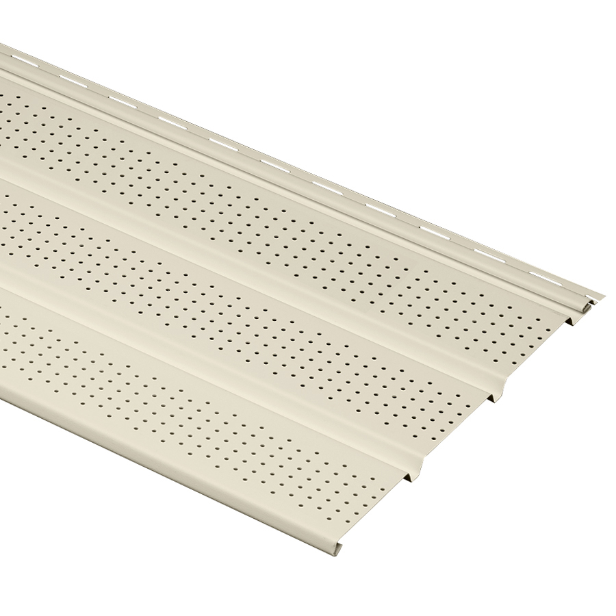 White Triple Vented Soffit (Common 12 in x 12 ft; Actual 12 in x 12 ft)