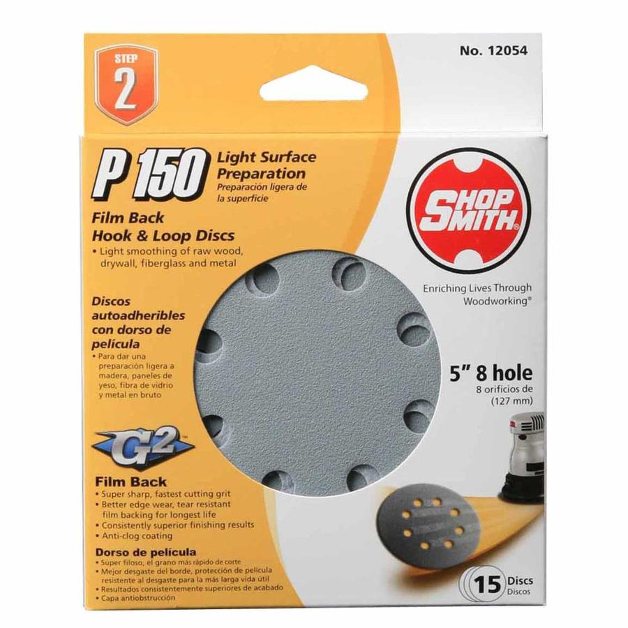 Shopsmith 15 Pack 5 in W x 5 in L 150 Grit Commercial Sanding Disc Sandpaper