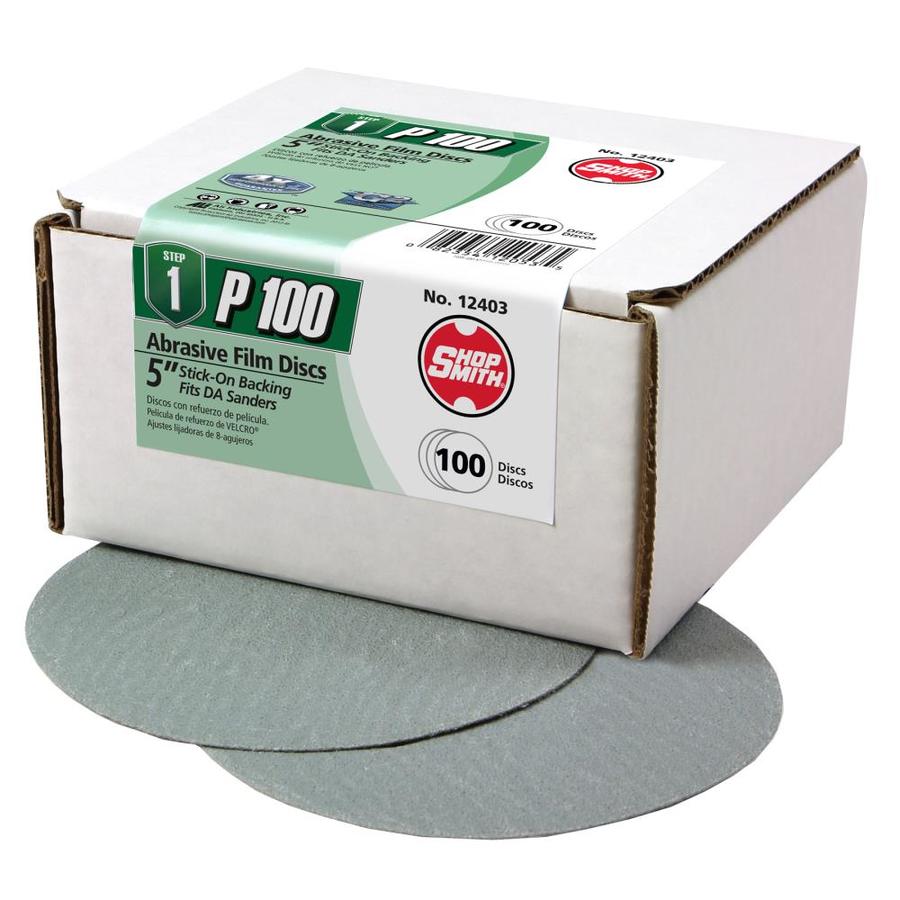 Shopsmith 100 Pack 5 in W x 5 in L 100 Grit Commercial Sanding Discs Sandpaper