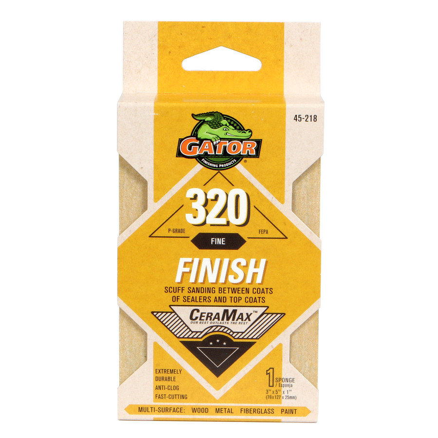 Gator 3 in x 5 in 320 Grit Commercial Sanding Sponge