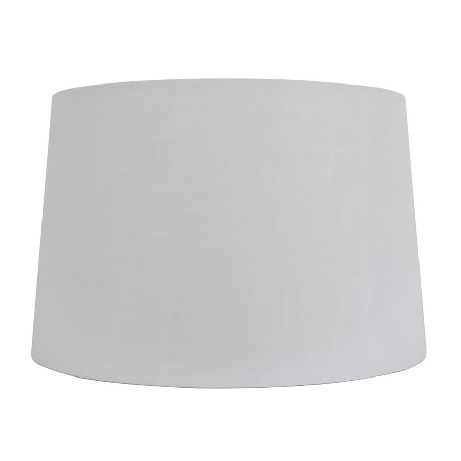 allen + roth 11 in x 17 in White Linen Fabric Drum Lamp Shade