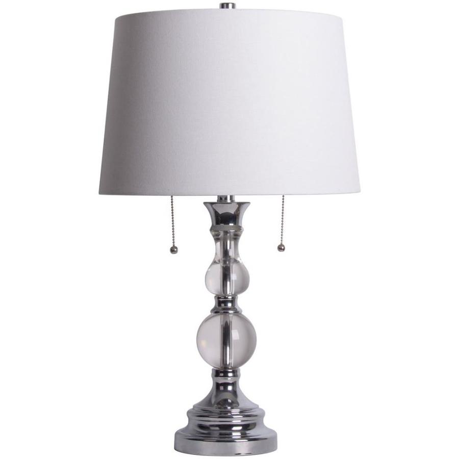 roth 26.5 in Crystal and Chrome Table Shop Allen + Roth Table Floor Lamps on