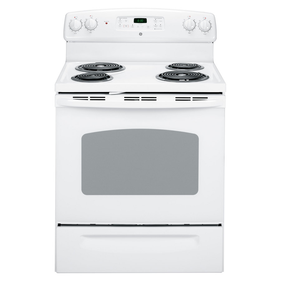 GE 30 in Freestanding 5.3 cu ft Self Cleaning Electric Range (White)