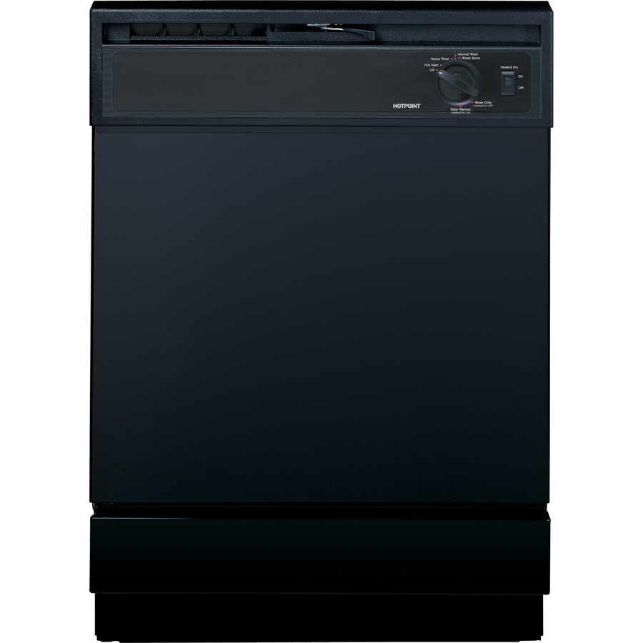 Hotpoint 64 Decibel Built in Dishwasher with Hard Food Disposer (Black) (Common 24 Inch; Actual 24 in)
